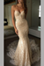 Champagne Sweetheart Strapless Lace Trumpet Court Train Wedding Dress - Wedding Dresses