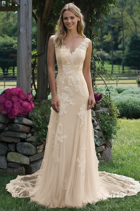 vintage lace wedding dress Rustic Dresses Cap Sleeve Sheath Boho Wedding AWD1347 featuring V Vintage Wedding Dresses Grace