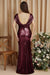 Charming Glitter Seuquins Cap Sleeves Mermaid Prom Dress Floor Length Evening Dress - Prom Dresses
