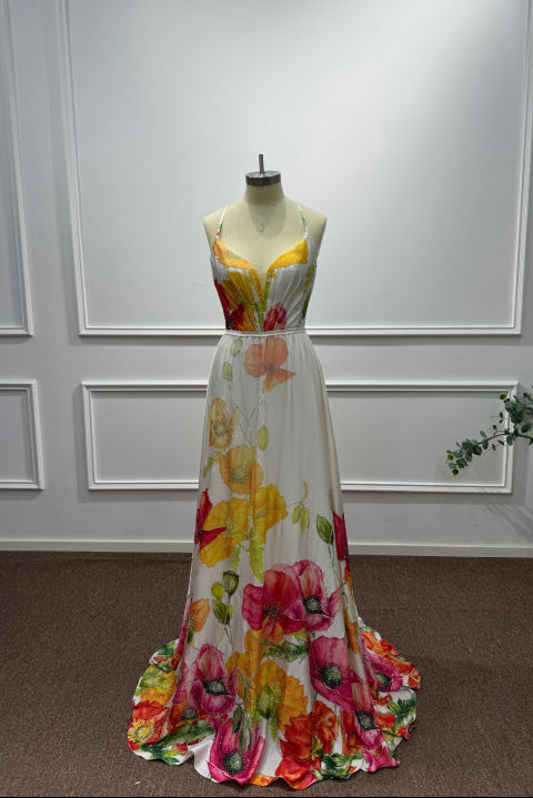 Charming Halter Sleeveless Sequined A-Line Prom Dress - Prom Dresses