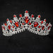 Charming Jewelry Princess Rhinestone Tiaras | Bridelily - Silver Red - tiaras