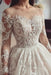 Charming Long Sleeves Lace Tulle Ball Gown Wedding Dress - wedding dress