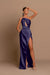 Charming Mauve Ball Gown One Shoulder Spaghetti Straps Skeleton with Slit
