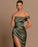 Charming Sage Green Sleeveless Ball Gown Evening Dress