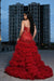 Charming Sleeveless Beadings Red Prom Dress Sequined with High Slit - Prom Dresses