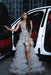 Silver Charming Sleeveless Beadings Red Prom Dress Sequined with High Slit - Prom Dresses
