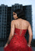 Charming Sleeveless Beadings Red Prom Dress Sequined with High Slit - Prom Dresses