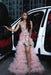 Pearl Pink Charming Sleeveless Beadings Red Prom Dress Sequined with High Slit - Prom Dresses