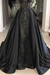 Sleeveless Black Lace Evening Dress Charming Mermaid Sweep Train - Prom Dresses