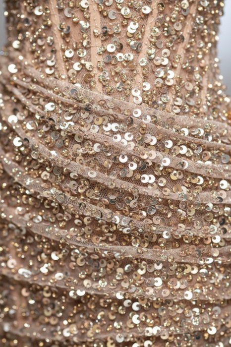 Strapless Sleeveless Long Mermaid Split Prom Dress With Pleated