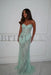 Charming Sweetheart Lace Mermaid Prom Dress Sleeveless - Mint