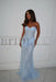 Charming Sweetheart Lace Mermaid Prom Dress Sleeveless - Sky Blue