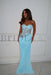 Charming Sweetheart Lace Mermaid Prom Dress Sleeveless - Sky Blue