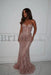 Charming Sweetheart Lace Mermaid Prom Dress Sleeveless - Dusty Pink