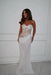 Charming Sweetheart Lace Mermaid Prom Dress Sleeveless - White