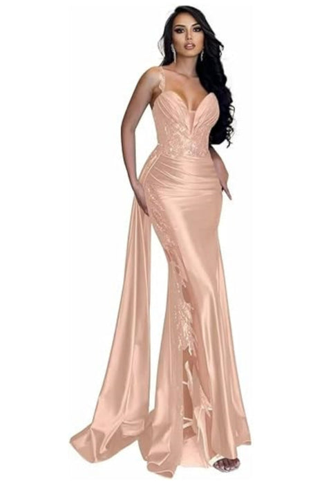 Charming Sweetheart Mermaid Prom Dress Long With Lace Appliques - Prom Dresses