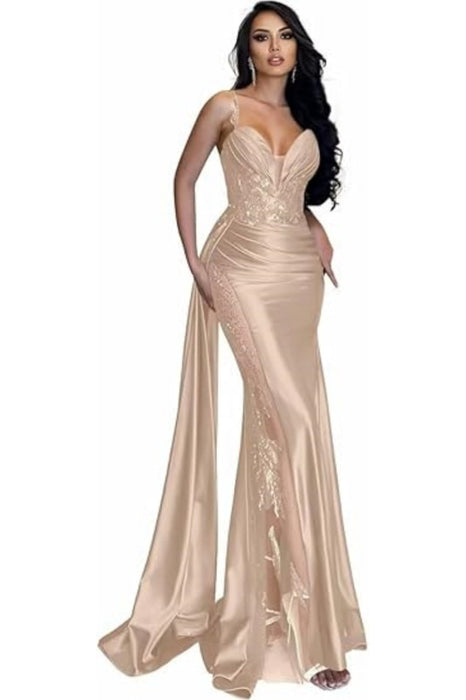 Charming Sweetheart Mermaid Prom Dress Long With Lace Appliques - Prom Dresses