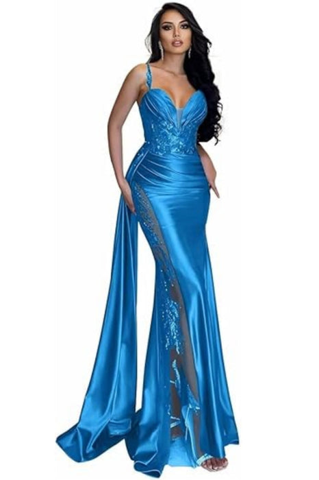 Charming Sweetheart Mermaid Prom Dress Long With Lace Appliques - Prom Dresses