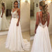 Charming V-Neck Sleeveless Appliques A-Line Floor-Length Prom Dresses - wedding dresses