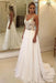 Charming V-Neck Sleeveless Appliques A-Line Floor-Length Prom Dresses - wedding dresses