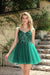 Chic A-Line Tulle Short Party Dresses with Straps V-neck Beadings Formal Dress - Prom Dresses