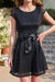 Chic Crew Neck Lace Mini Party Dress with Sash Short Formal Dress - Prom Dresses