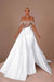 Chic Glitter Off-Shoulder Satin Mermaid Chapel Train Wedding Dress - evening dresses