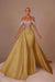 Chic Glitter Off-Shoulder Satin Mermaid Chapel Train Wedding Dress - evening dresses