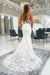 Chic Ivory Mermaid Wedding Dress Tulle lace Appliques Bridal Gown wedding dresses