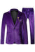 Edwiin Chic Purple Peaked Lapel Velvet Men Suits For Prom