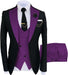 Newman Purple Shawl Lapel Three Pieces Bespoke Prom Suits