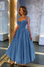 Chic Glittering Straps Sweetheart Sleeveless A Line Prom Dress With Sequins