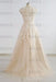 Chic V-neck Appliques A-line Tulle Wedding Dress - Wedding Dresses
