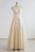 Chic V-neck Appliques A-line Tulle Wedding Dress - Wedding Dresses