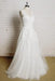 Chic V-neck Appliques Tulle A-line Wedding Dress - Wedding Dresses