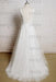 Chic V-neck Appliques Tulle A-line Wedding Dress - Wedding Dresses