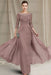 Dusty Rose Chiffon Aline Mother of the Bride Dress