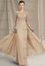 Champagne Chiffon Aline Mother of the Bride Dress