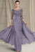 Lavender Chiffon Aline Mother of the Bride Dress