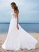Boho Wedding Dresses 2021 chiffon v neck Short Sleeves A Line Split Front Bridal Dresses For Beach Wedding