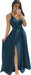 Elegant Chiffon Bridesmaid Dresses Aline V-Neck with Front Split