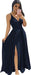Elegant Chiffon Bridesmaid Dresses Aline V-Neck with Front Split