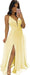 Elegant Chiffon Bridesmaid Dresses Aline V-Neck with Front Split Daffodil