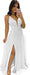 Elegant Chiffon Bridesmaid Dresses Aline V-Neck with Front Split