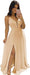 Elegant Chiffon Bridesmaid Dresses Aline V-Neck with Front Split