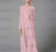 Wisteria chiffon mother of the bride pantsuit with long duster coat