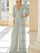 Dusty Green chiffon mother of the bride jumpsuit with pockets and kimono sleeves