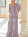Chiffon jumpsuit with kimono sleeves and pockets in dusty lilac