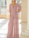 Chiffon jumpsuit with kimono sleeves and pockets in dusty pink