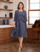 Knee-Length A-Line Princess Scoop Mother of the Bride & Groom Dresses with Beaded Jacket and Ruffles